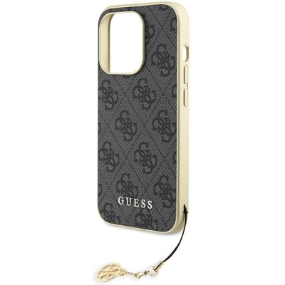 6. Guess GUHCP15LGF4GGR iPhone 15 Pro 6,1" grau/graues Hardcase 4G Charms Collection