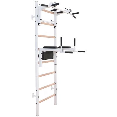 Turnwand-Stangen aus Holz und Metall mit Stange und Zubehörbank, 232W