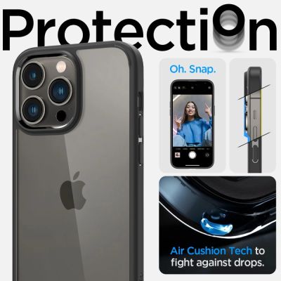 9. Spigen Ultra Hybrid-Hülle für iPhone 14 Pro – Mattschwarz