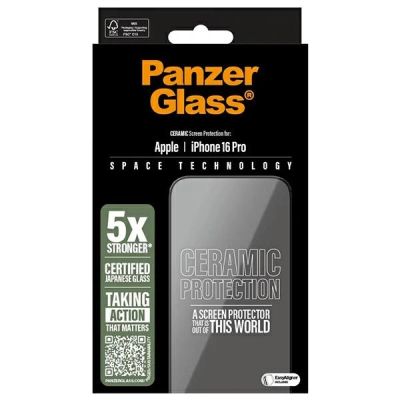 4. PanzerGlass Keramik-Displayschutz iPhone 16 Pro 6,3" Ultra-Wide Fit 2854