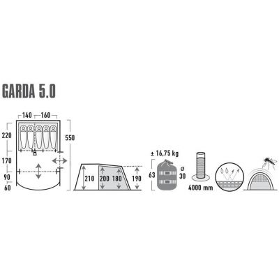 27. High Peak Garda 5.0 Zelt 11823