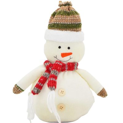 2. Dekorativer Schneemann, 23 cm, mit Hut und Schal