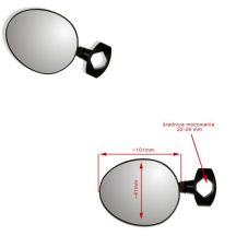 AJS Spiegel mit Klemme, schwarz