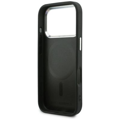 7. Karl Lagerfeld Point & Choupette Sketch MagSafe Hülle für iPhone 18 Pro Max / 17 Pro Max – Schwarz