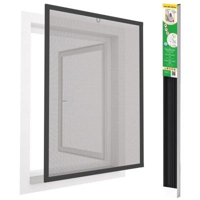 54. Moskitonetzfenster aus Aluminium, 100 x 120 mm, Anthrazit