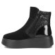 3. Schwarze Damen-Ankle-Boots aus Leder mit Plateausohle, Filippo DBT8077/26