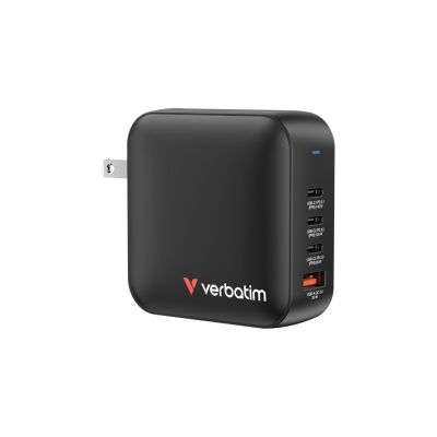 Verbatim Mini-GaN-Ladegerät 165W 3xUSB-C 1xUSB-A US/EU/UK