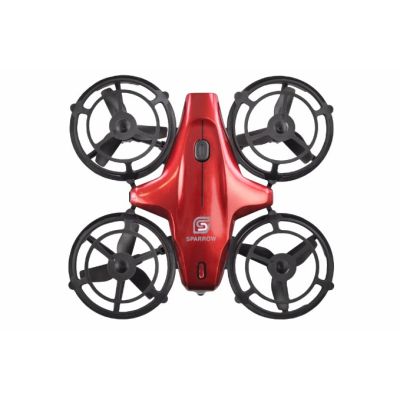 4. Amewi 25324 Mini-Drohne mit Kamera, 300 mAh, Schwarz, Rot