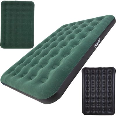 Beflockte Matratze für 2 Personen, Grün, 191 x 137 x 22 cm, 24644