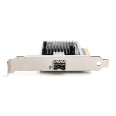 12. Einzelner 10-Gbit/s-Glasfaseranschluss (SFP+) auf PCI-Express-Karte, Chipsatz: Intel JL82599EN