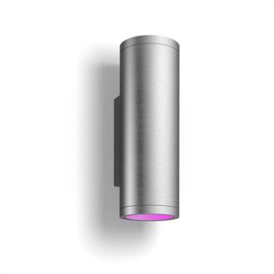 4. Philips Hue Appear Außenwandleuchte aus Edelstahl, 2 x 8 W