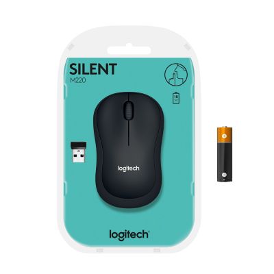 4. Logitech M220 Silent Mouse 910-004878 (optisch; 1000 DPI; schwarz)