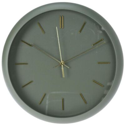 PP Wanduhr 30x4,5cm Salbeigrün