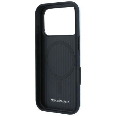 7. Mercedes Leder-Halbhülle mit ikonischer MagSafe-Linie für iPhone 18 Pro Max / 17 Pro Max – Blau