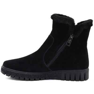 3. Gefütterte schwarze Damen-Lederstiefeletten Vinceza 133126