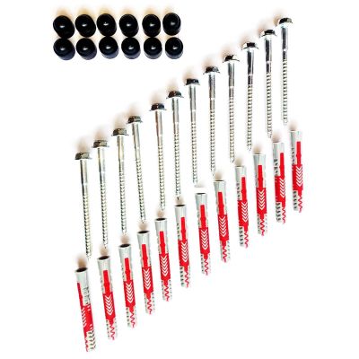 FISCHER Spreizdübel 10x80 mit Schrauben für BenchK Sprossenwände, 12 Stück, BENCHK PS12