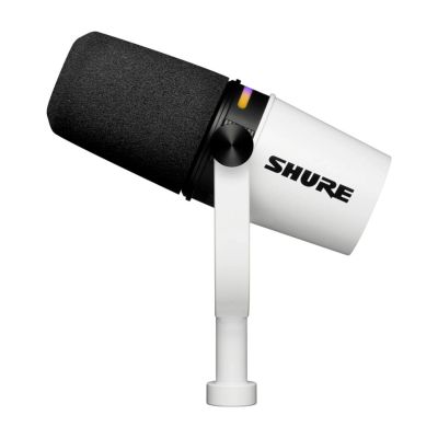2. Shure MV7+-W – Voice-Over-/Voice-Mikrofon mit XLR-/USB-C-Anschluss, Weiß