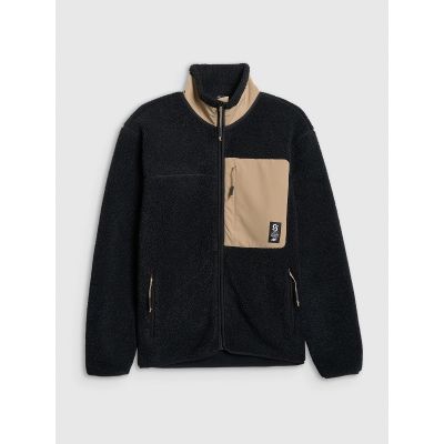 8. Herren-Sherpa-Fleece mit Stehkragen, Regular Fit 4F 4FRAW25TFLEM456-20S