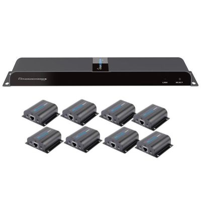 Techly IDATA EX-HL81TY AV Extender AV-Sender und Empfänger Schwarz