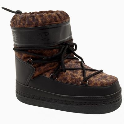 O'Neill Damen-Schneestiefel Lisa F High, Leopardenmuster, gefüttert, Winter