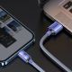 8. Baseus Crystal Shine Series Kabel USB-Kabel für schnelles Aufladen und Datenübertragung USB Typ A - Lightning 2.4A 1.2m Lila (CAJY000005)
