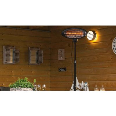 7. Sunred SMQ2000A Heizgerät für den Innen- und Außenbereich, Schwarz, 2000 W, Quarz-Elektroheizung