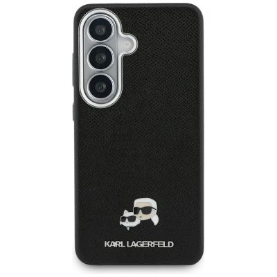 3. Karl Lagerfeld Saffiano KC Metal Logo MagSafe Hülle für Samsung Galaxy S26 Schwarz