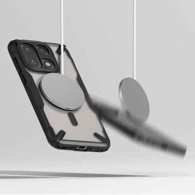 6. Ringke Fusion X Magnetische MagSafe-Hülle für OnePlus 15 – Transparent Schwarz