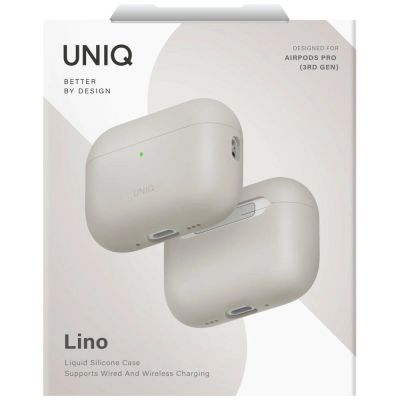 6. Uniq Lino Silikonhülle für AirPods Pro – Beige