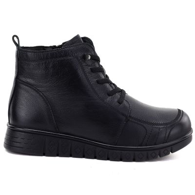 2. Bequeme Damen-Ankle-Boots aus Leder, schwarz, Campbell RI15302