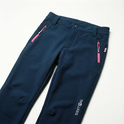 4. Trollkids Kids Fjell Softshell Hose für Mädchen/Jungen, Marineblau (117-114)