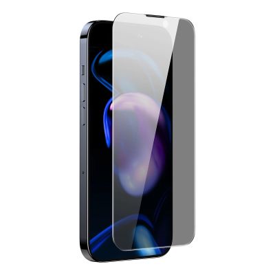 3. Baseus Privacy Tempered Glass für iPhone 14 Pro Vollbild 0,4 mm Blickschutzfilter Anti Spy + Montageset