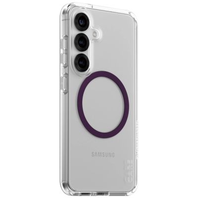 2. CARE by PanzerGlass Flagship Urban Combat Purple QI-Hülle für Samsung Galaxy S25 – transparent