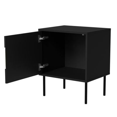 6. INSERTO Nachttisch, 2 Stück, 50 x 40 x 61,5 mm, schwarz + LED