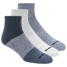 Skechers 3er-Pack Qtr Colorbloc-Socken für Herren S118998-BLU Mehrfarbig 41-46