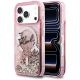Karl Lagerfeld Flüssigglitzer-MagSafe-Hülle mit Karl-Schriftzug-Logo für iPhone 17 Pro Max – Pink