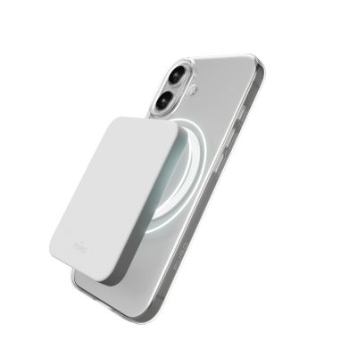 3. Puro Lite Mag TPU+PC Hülle kompatibel mit MagSafe für iPhone 17 - Transparent mit weißem Ring