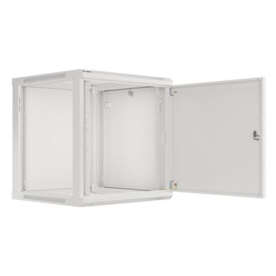 14. Wandmontierter Einbauschrank, 19" 12U 600x600, Grau, Metalltüren (zerlegt)