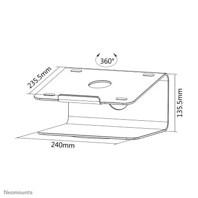 12. Neomounts NSLS050 Laptopständer Notebookhalter Silber 43,2 cm (17")