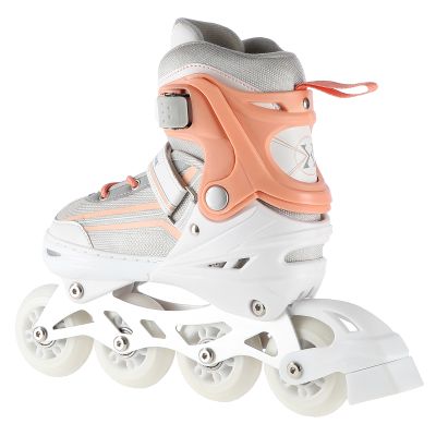 5. NILS Extreme NH18190 2-in-1 Rollschuhe, weiß und pink, Größe L (39–43), mit austauschbarer Hockey-Kufe