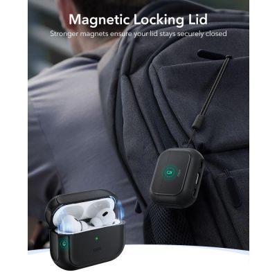 7. ESR Orbit HaloLock MagSafe Hülle für AirPods Pro 3 – Schwarz