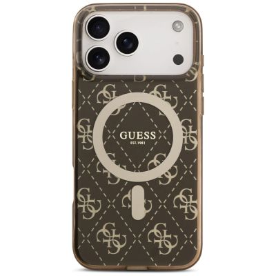 3. Guess IML 4G Hintergrund MagSafe Hülle für iPhone 17 Pro - Braun
