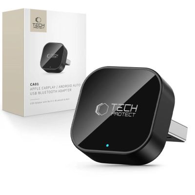 Tech-Protect Ultraboost CA01 USB Bluetooth 5.4 Apple CarPlay / Android Auto Adapter - Schwarz