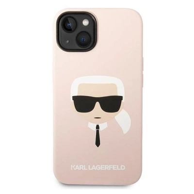 3. Karl Lagerfeld KLHCP14MSLKHLP iPhone 14 Plus 6.7 "Hardcase rosa / rosa Silikon Karl's Head