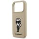 6. Karl Lagerfeld Silikonhülle mit Karl-Skizze und Logo (MagSafe) für iPhone 17 Pro – Braun