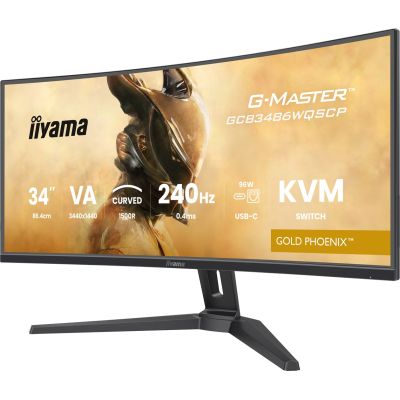 22. iiyama GCB3486WQSCP-B1 Monitor 34" VA 3440x1440 500cd/m2 0,4ms 2xHDMI 2xDP USB