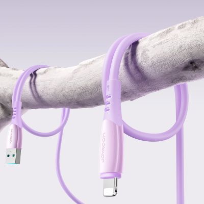 9. Joyroom S-A59 Vibrant Series 3A USB-A - Lightning Kabel 1,2 m - lila