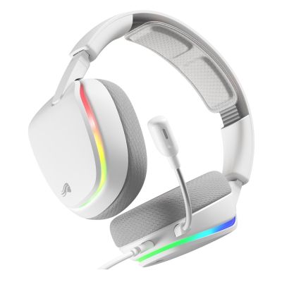 28. Glorious Gaming Glorious GHS Eternal RGB – RGB-Stereo-Gaming-Kopfhörer für PC, PS5, PS4, Switch – Speziell abgestimmte Treiber, abnehmbares Mikrofon, USB-C – Robust und komfortabel für 24/7 – Weiß