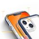 4. Klare 3in1 Hülle für iPhone 13 Mini Gel Cover mit Rahmen blau
