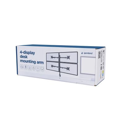 6. GEMBIRD Schreibtischarm/Halterung für vier Monitore (verstellbar), 13"-32"